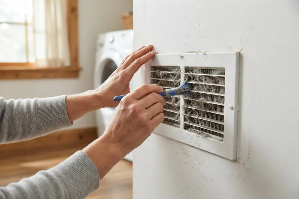Inspecting and cleaning vents to catch common household appliance warning signs early.