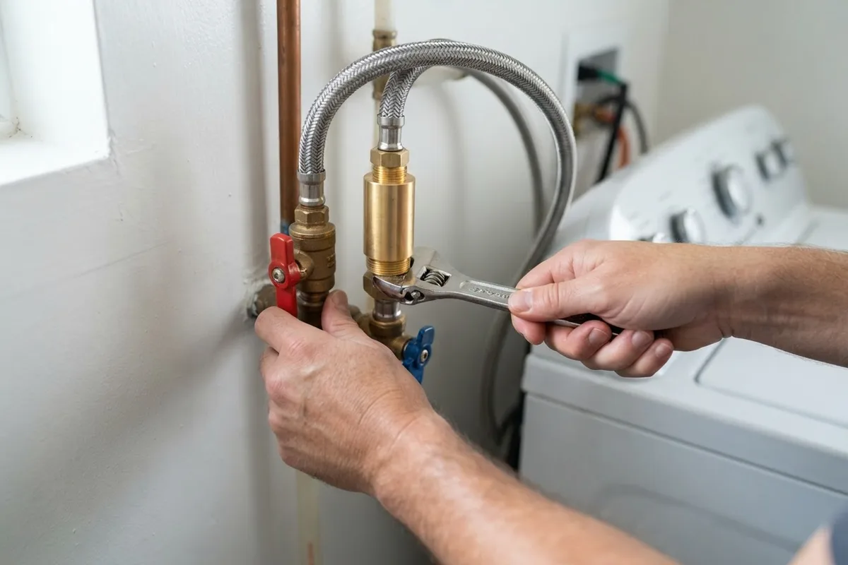 Installing water hammer arrestors behind a washer making a bang noise when filling