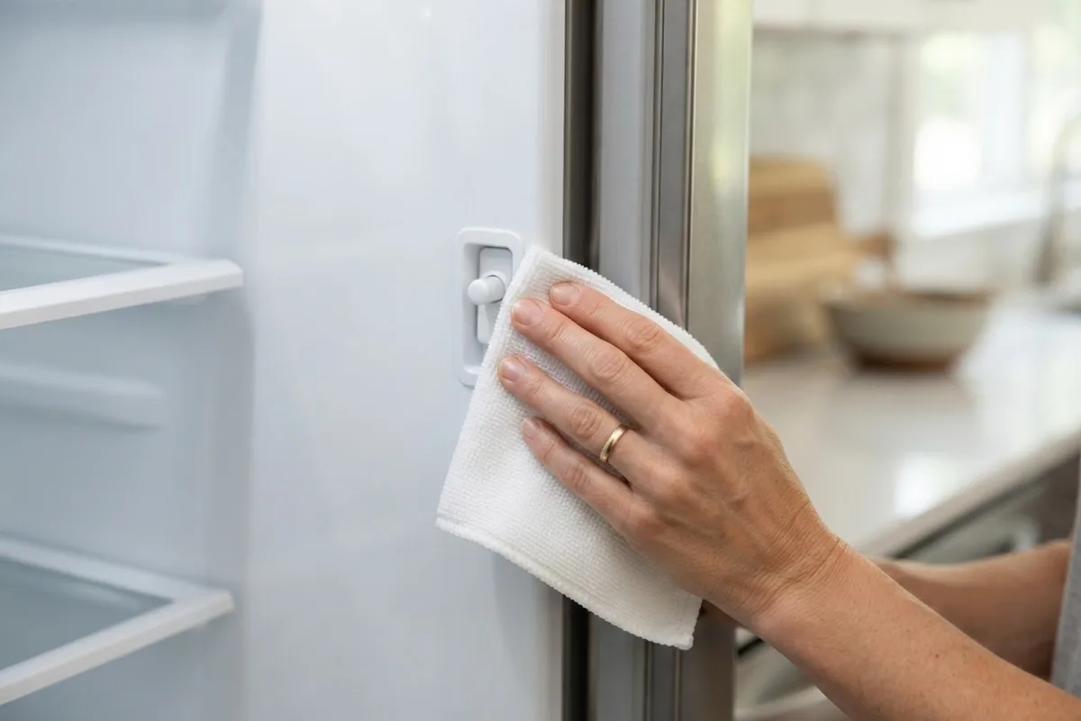 Cleaning a sticky door switch when a refrigerator light is not working