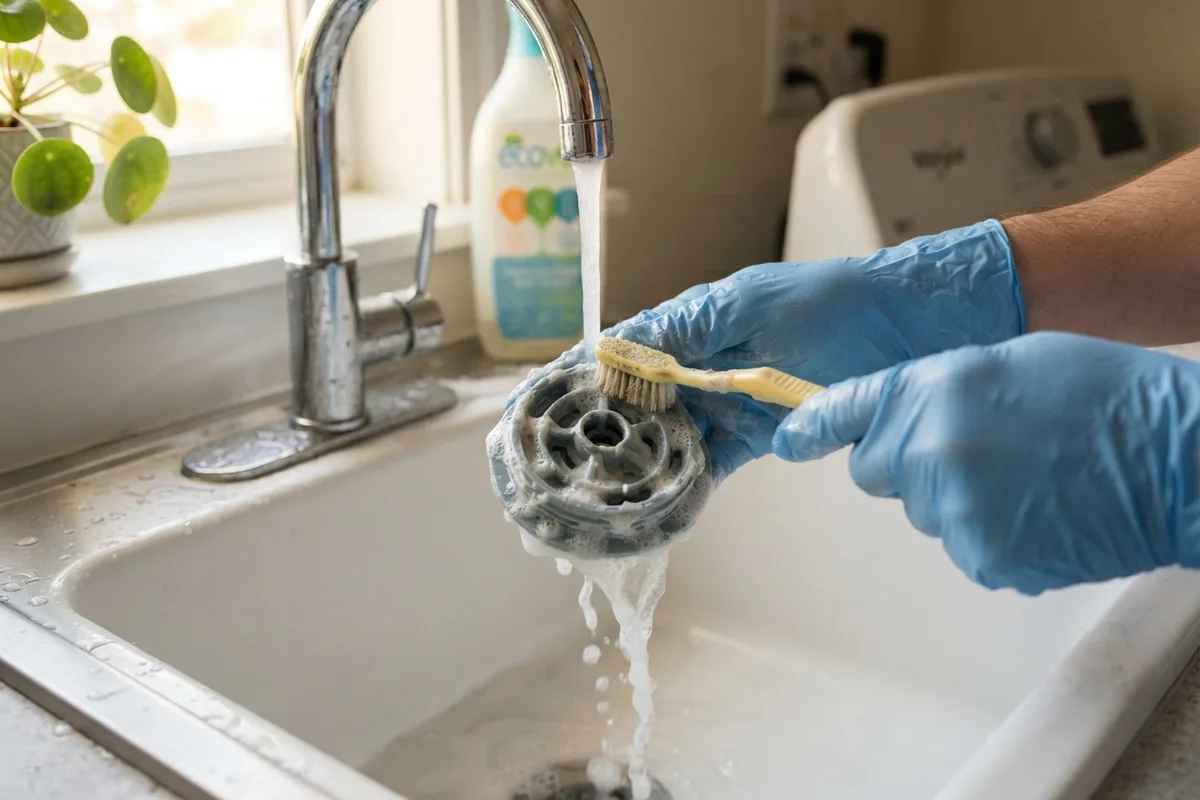 Cleaning siphon cap to fix washer fabric softener not dispensing